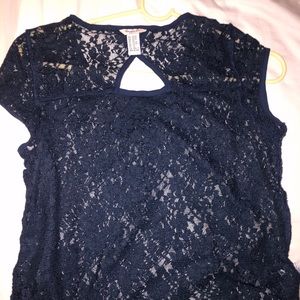 lace see through top